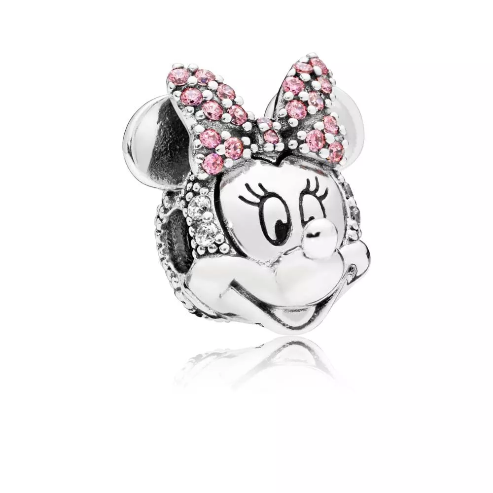 pandora disney minnie mouse pink pavé bow klämstopp 797496czs