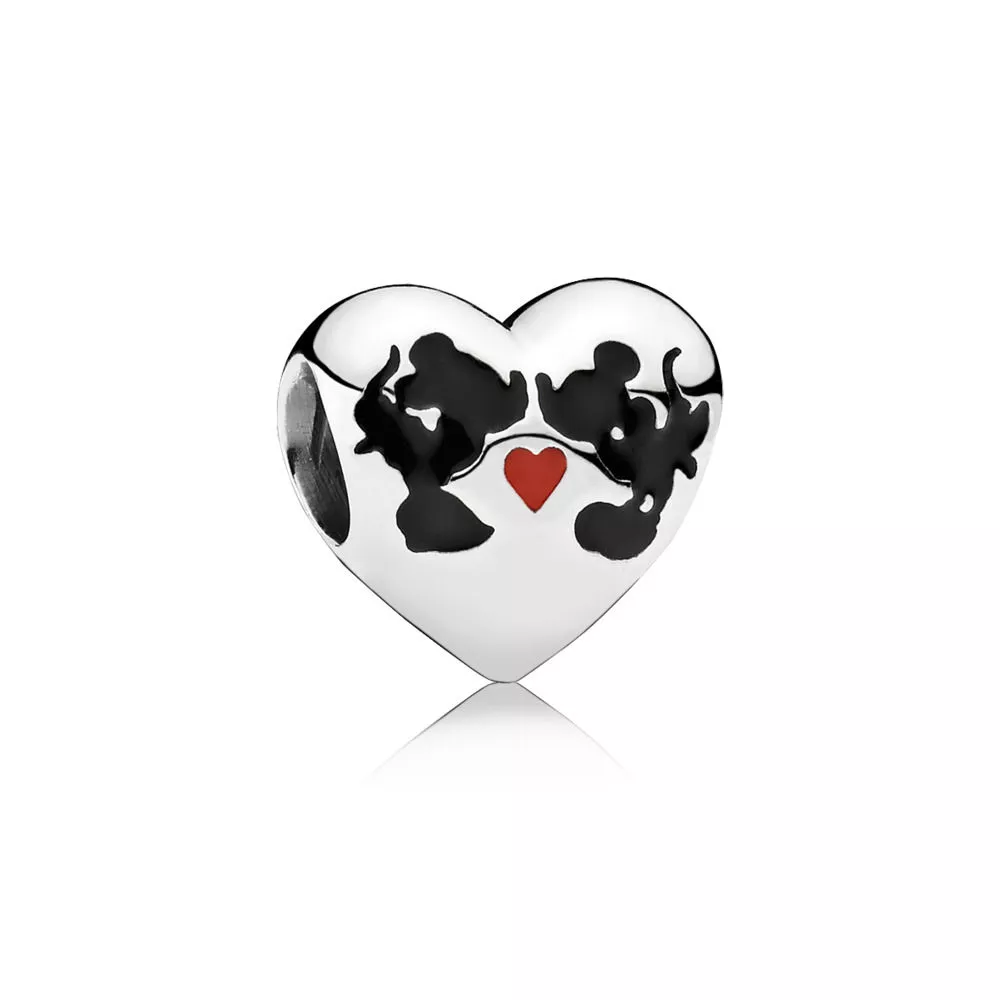 disney pandora minnie mouse & mickey mouse kiss berlock 791443enmx