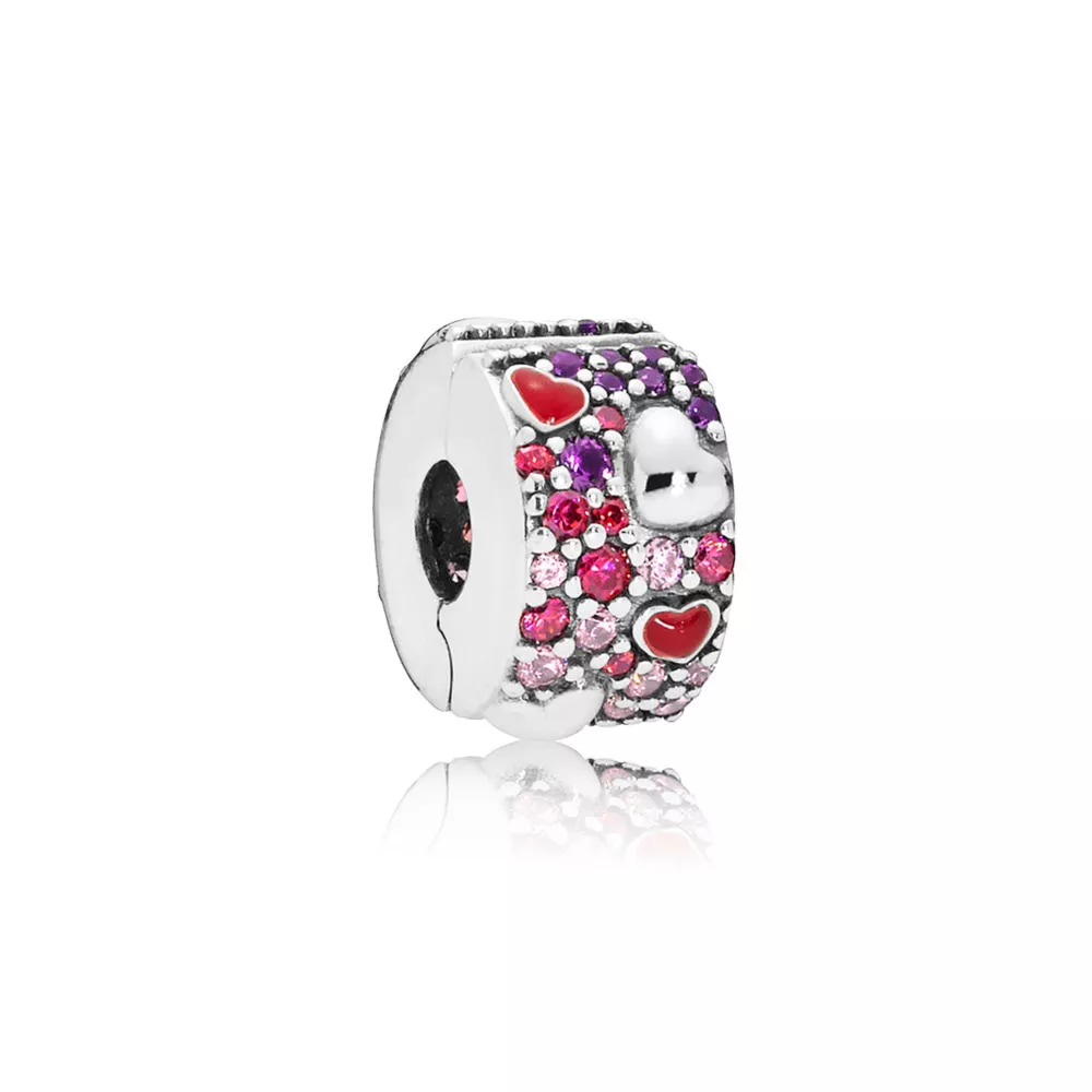 pandora asymmetric hearts of love klämstopp 797838czrmx
