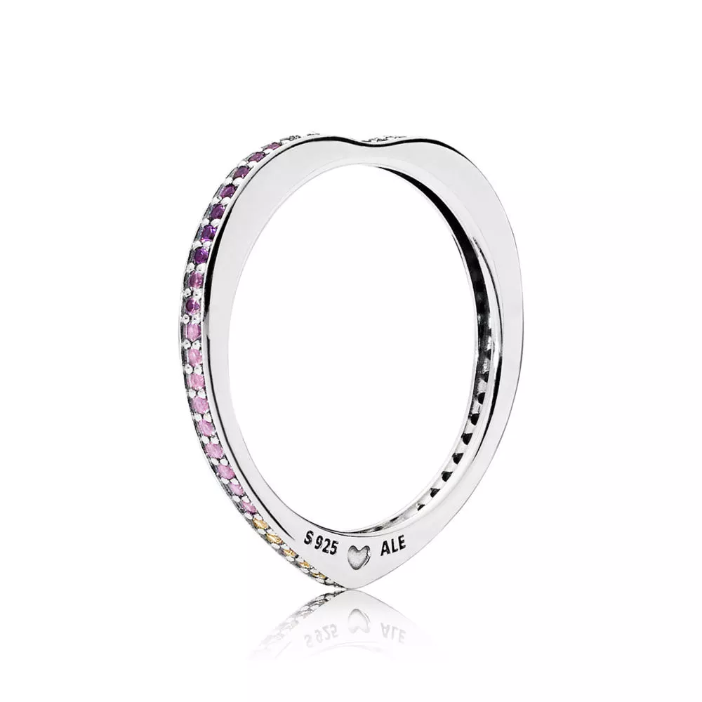 pandora multi colour arc of love ring 197095nrpmx