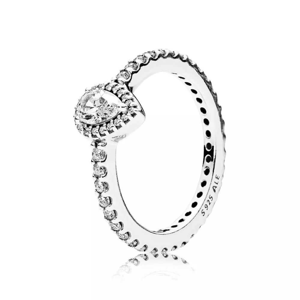 pandora radiant teardrop ring 196254cz