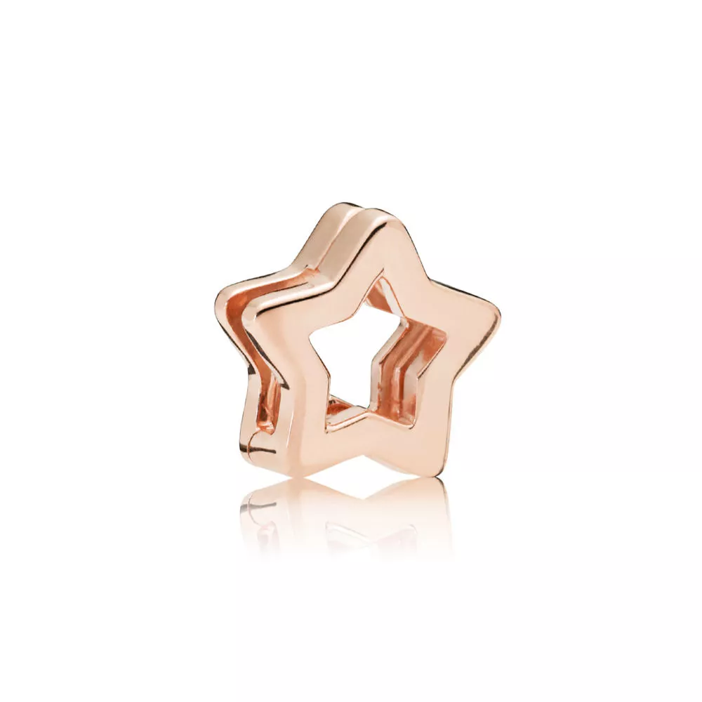 pandora reflexions sleek star rose clip berlock 787544