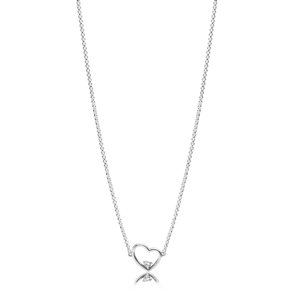 pandora asymmetric heart of love halsband 397797cz