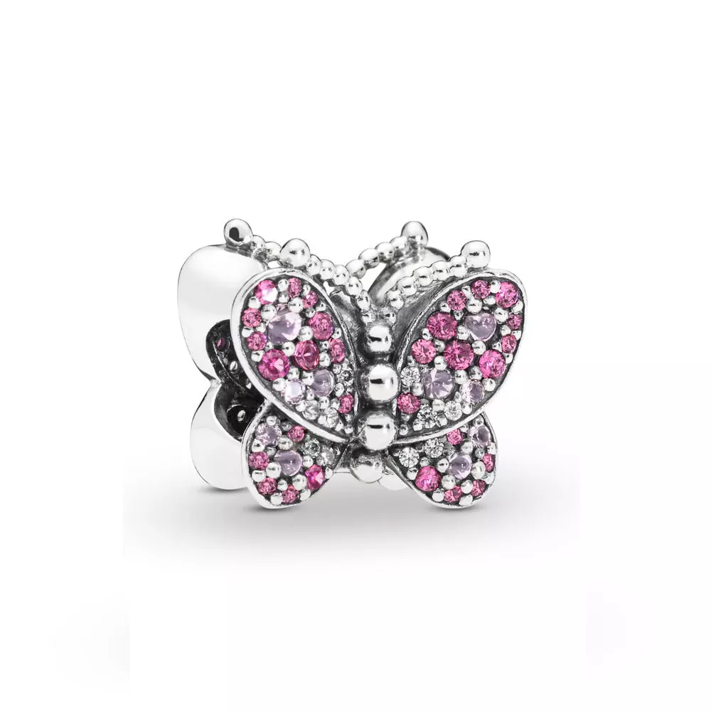 pandora bländande rosa fjäril berlock 797882nccmx
