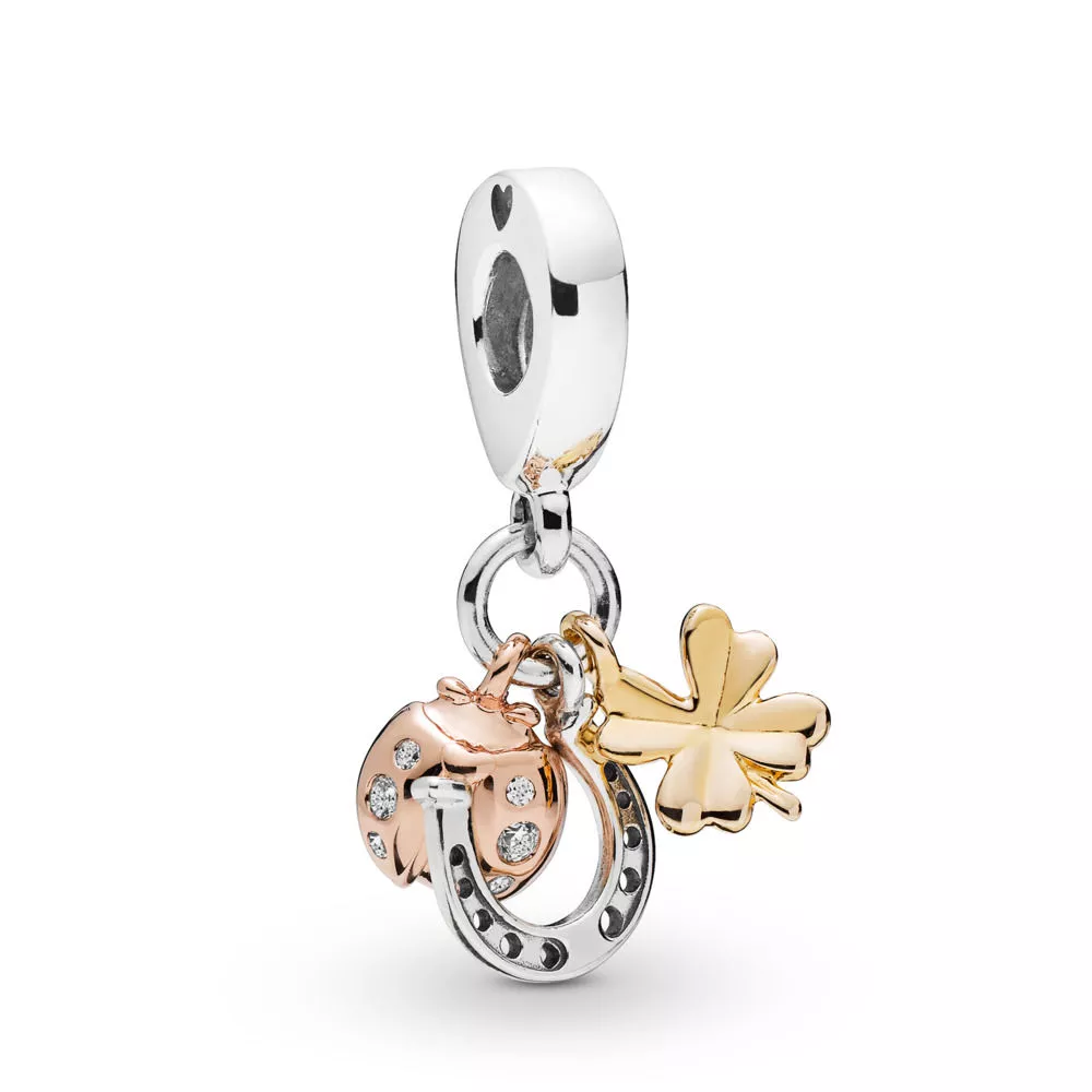 pandora horseshoe clover & ladybird hängberlock 797852cz