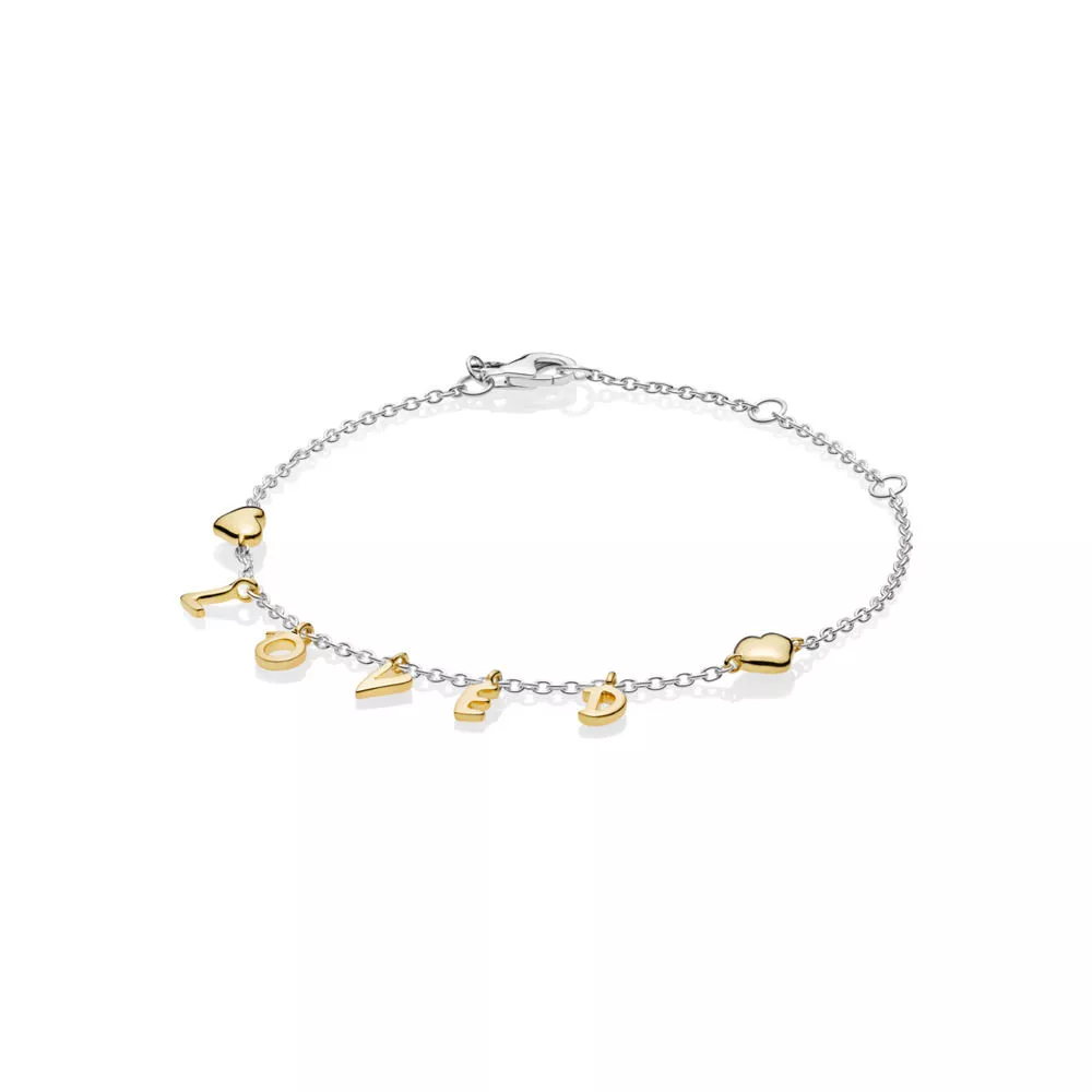 pandora loved script kedjearmband 567804