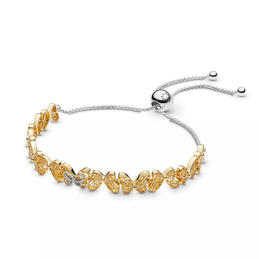 pandora openwork butterflies sliding armband 567957