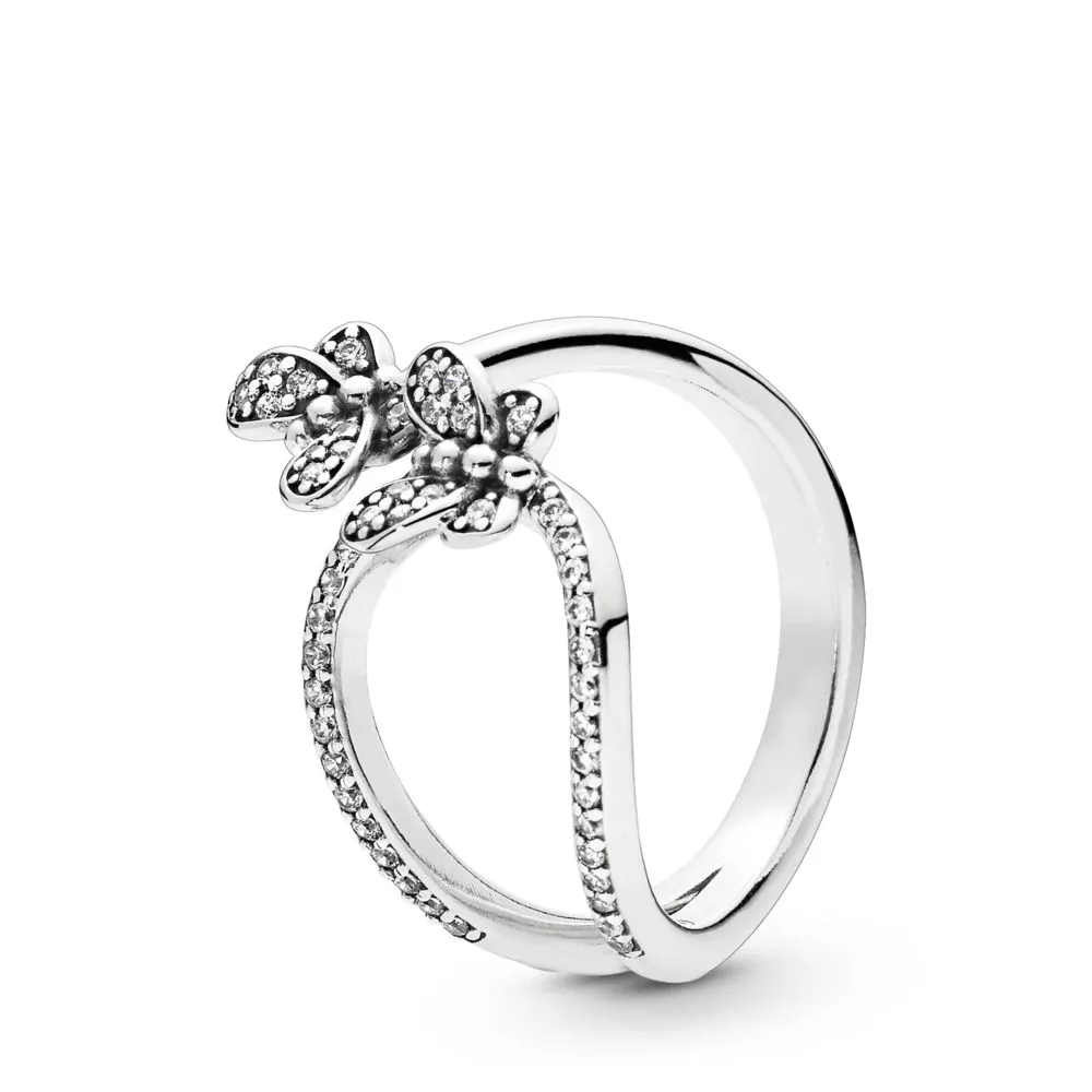 pandora bedazzling butterflies ring 197920cz