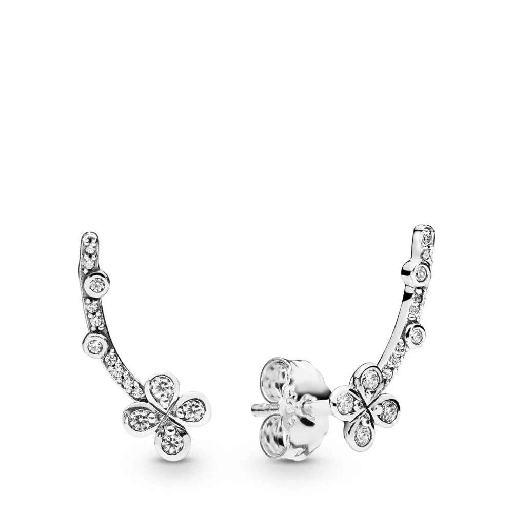 pandora draped four petal flowers örhängen 297936cz