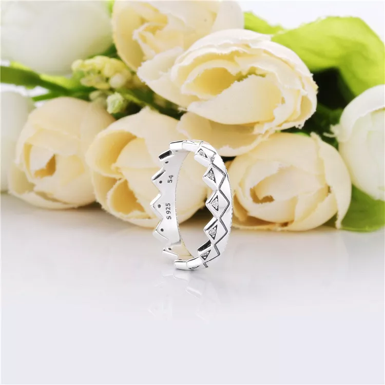 (bild till) PANDORA Exotic Crown Ring 198033CZ - View 2