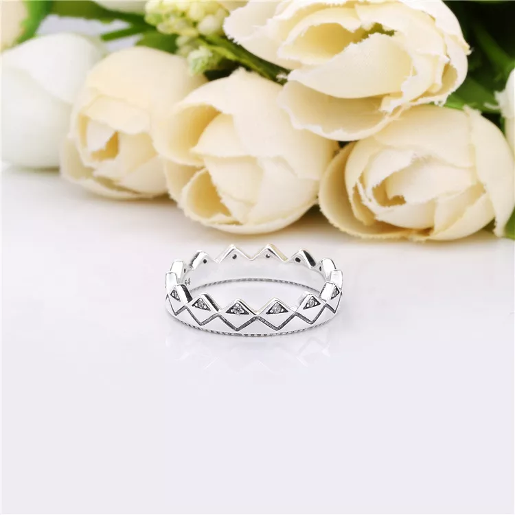 (bild till) PANDORA Exotic Crown Ring 198033CZ - View 3