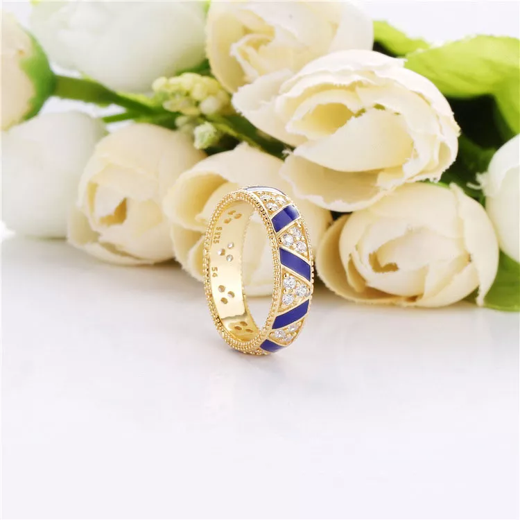 (bild till) PANDORA Exotic Stones & Stripes Shine Ring 168057CZ - View 2