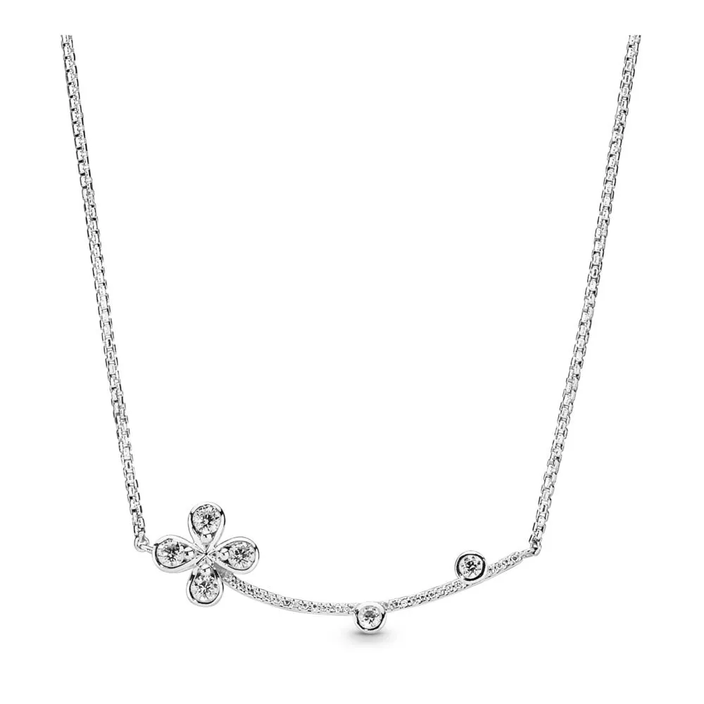 pandora four petal flower halsband 397956cz