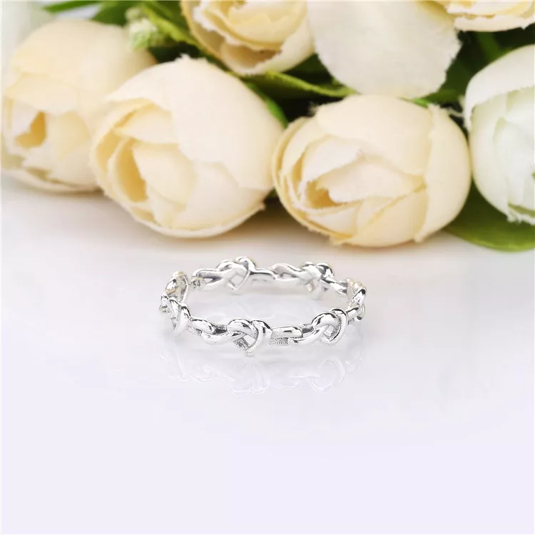 (bild till) PANDORA Knotted Hearts Ring 198018 - View 3