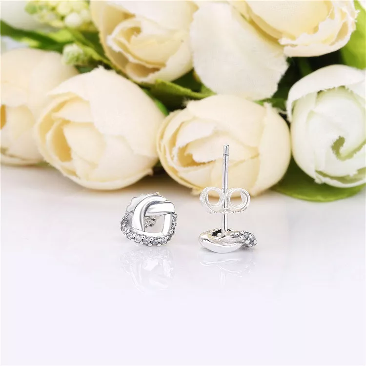 (bild till) PANDORA Knotted Hearts Örhängen 298019CZ - View 3