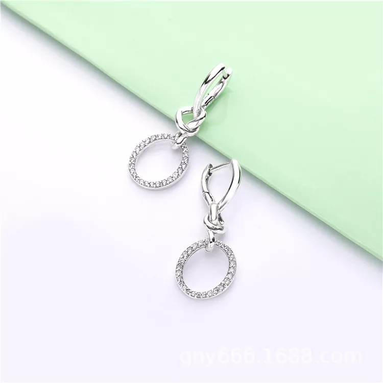 (bild till) PANDORA Knotted Hearts Örhängen 298110CZ - View 3