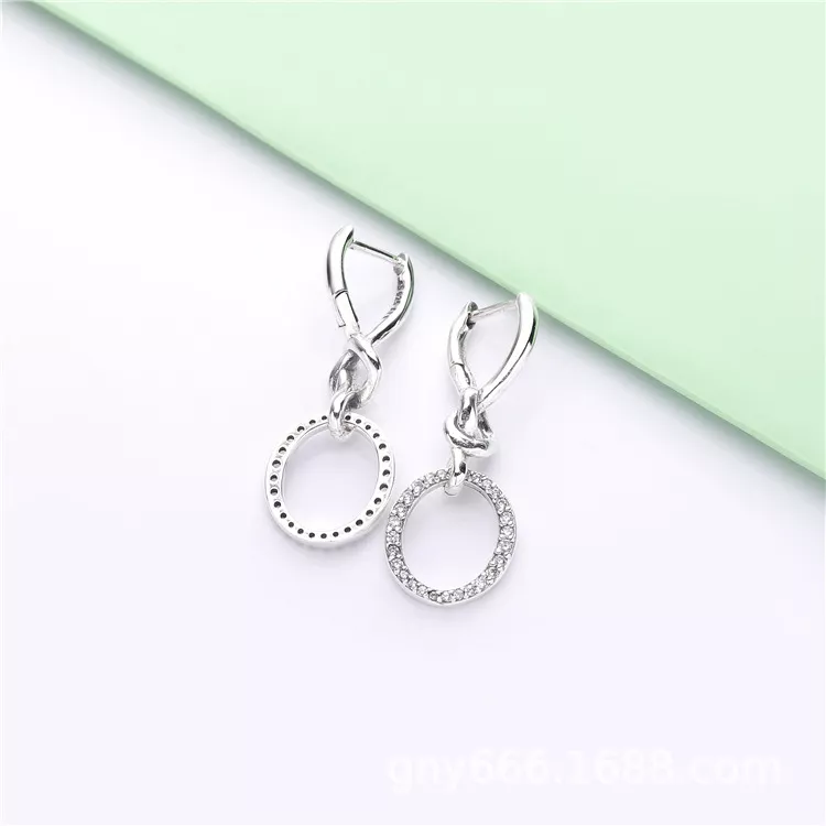 (bild till) PANDORA Knotted Hearts Örhängen 298110CZ - View 4
