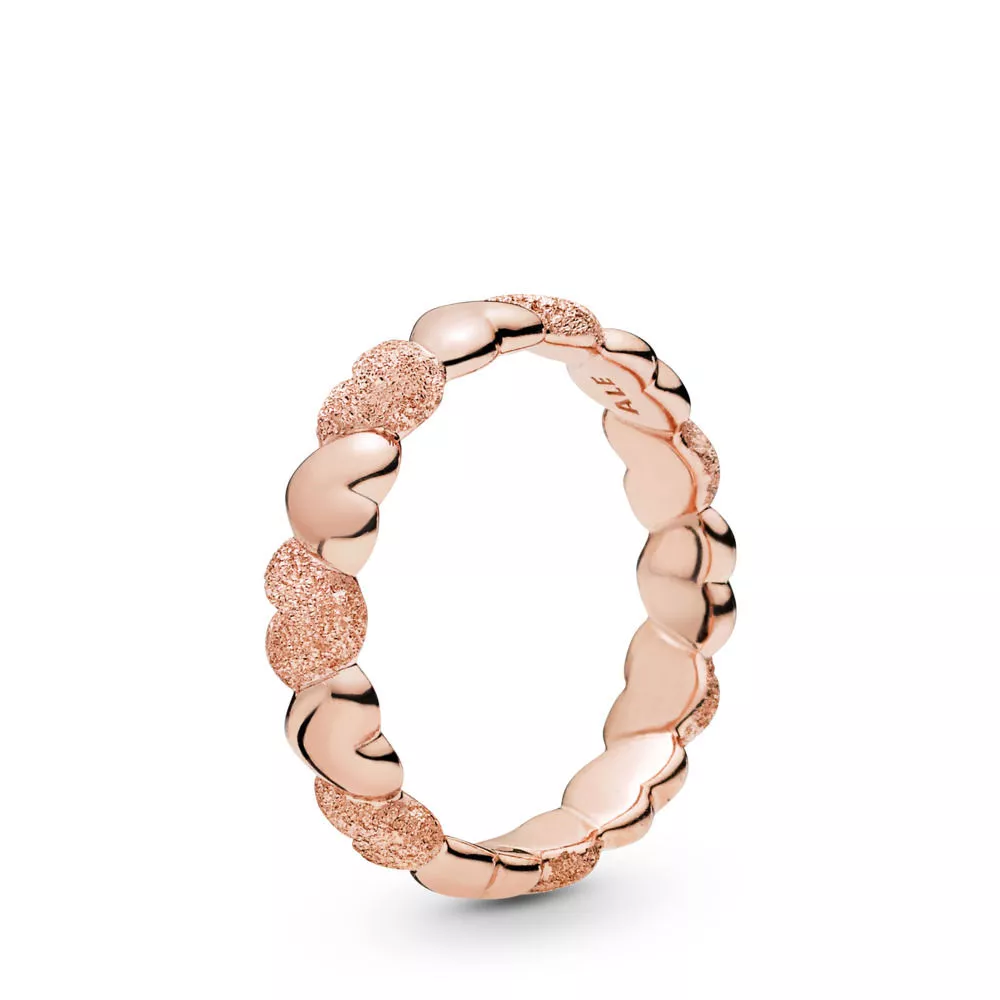 pandora matte brilliance hearts ring 187950