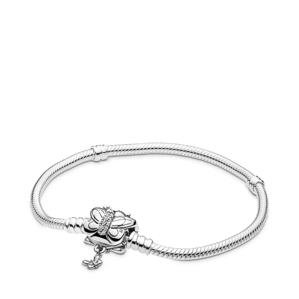 pandora moments silver armband decorative butterfly 597929cz