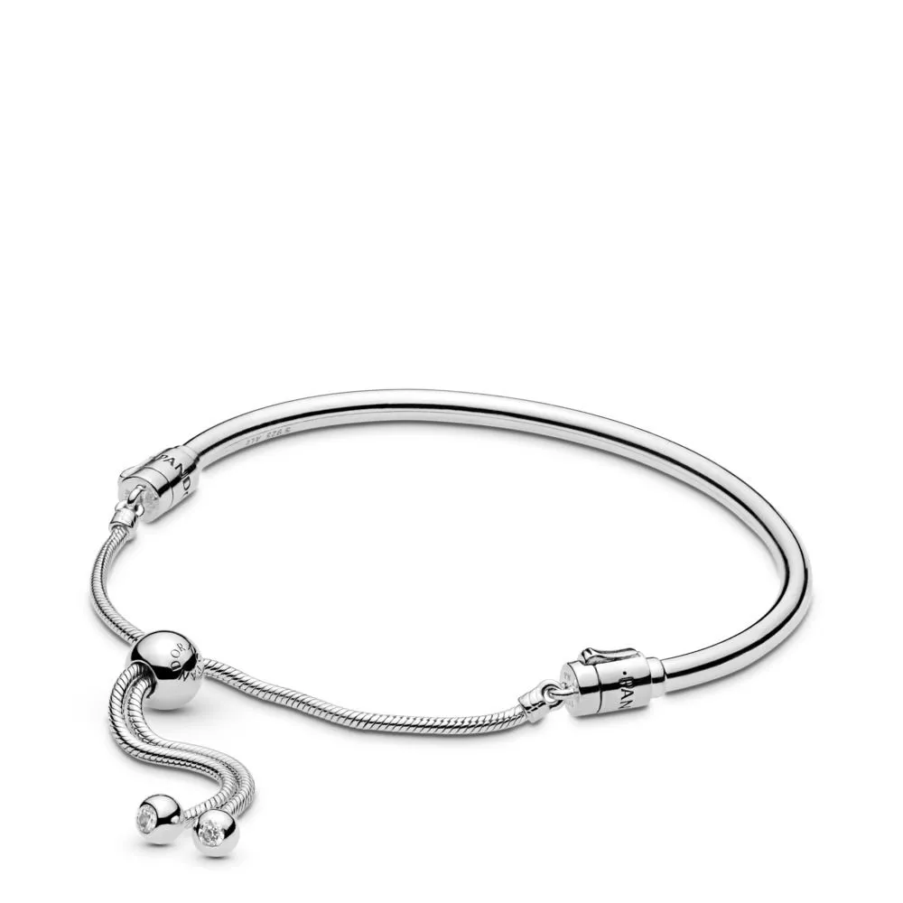pandora moments silver sliding armband 597953cz