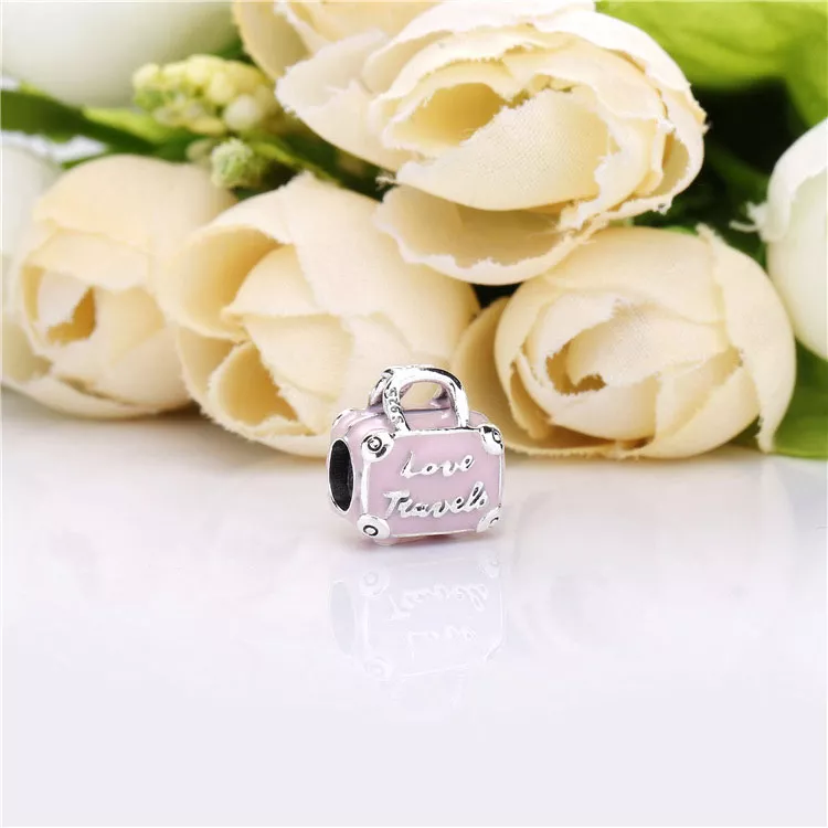 (bild till) PANDORA Pink Travel Bag Berlock 798063EN124 - View 2