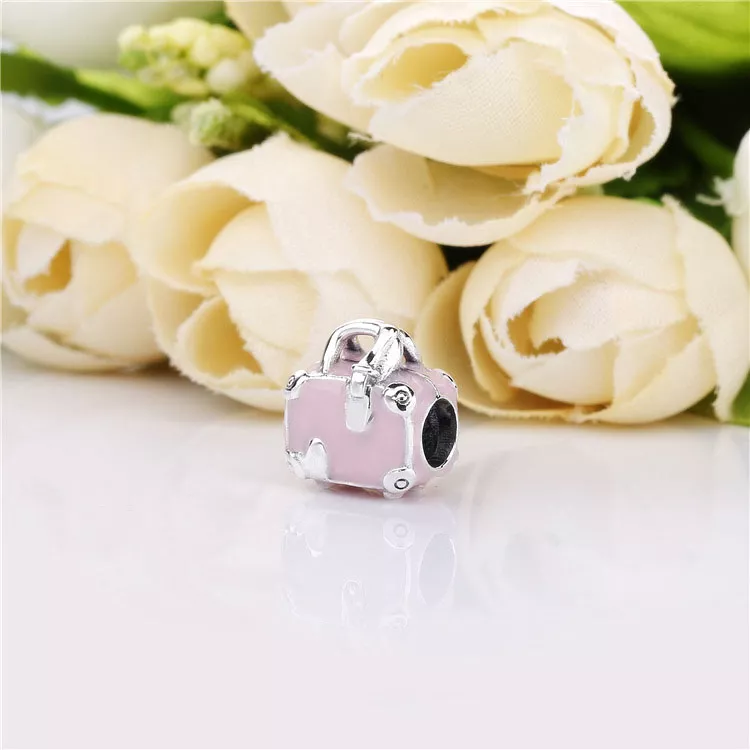 (bild till) PANDORA Pink Travel Bag Berlock 798063EN124 - View 3