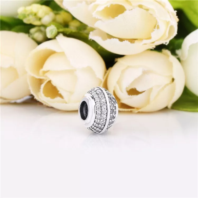(bild till) PANDORA Sparkling Pavé Berlock Mellanled 798066CZ - View 2