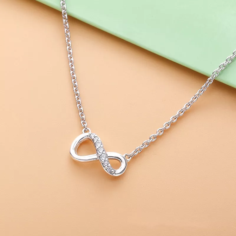 (bild till) Glittrande Evighetssymbol Halsband - 398821C01 - View 2