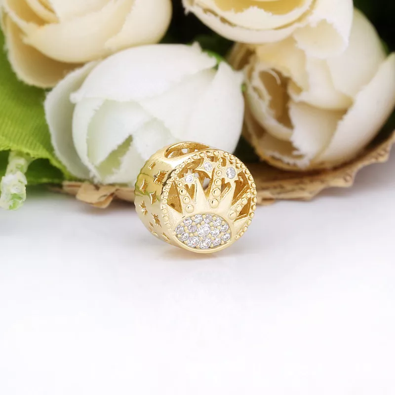 (bild till) Pandora Berlock Sol Openwork 14 Karats Guldpläterad - 768778C01 - View 4