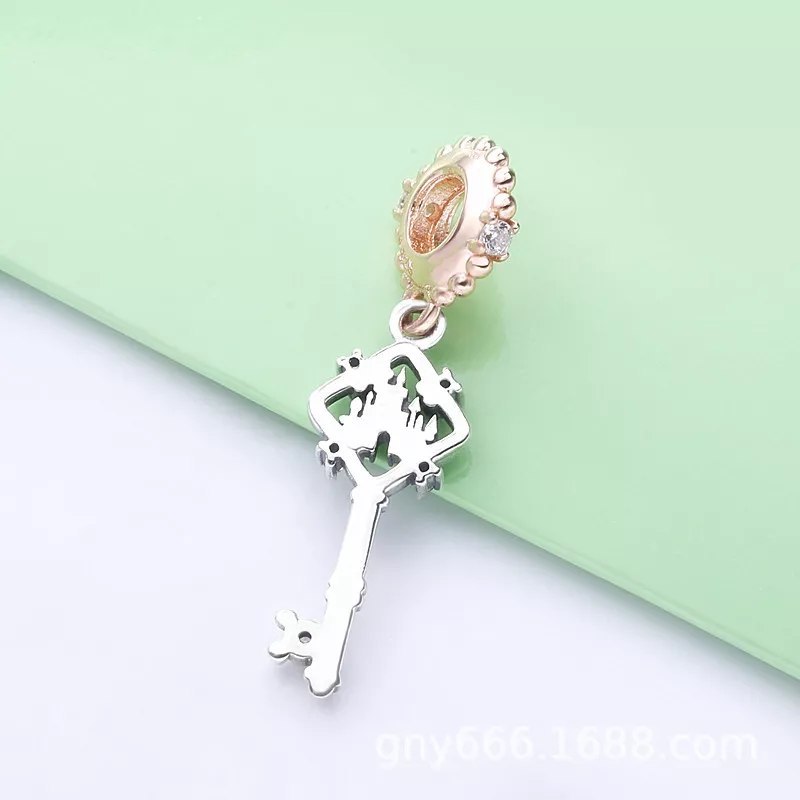 (bild till) Pandora Hängberlock Disney, Parks Nyckel 14 Karat Roséguld - 788226Cz - View 3