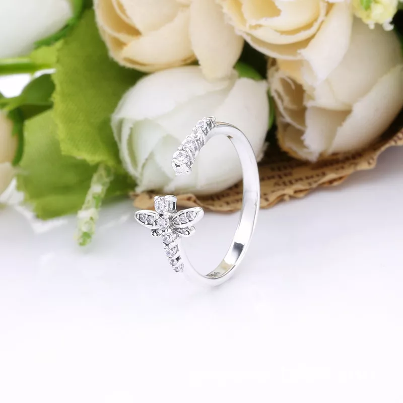 (bild till) Pandora Ring Mousserande Dragonfly - 198806C01 - View 2