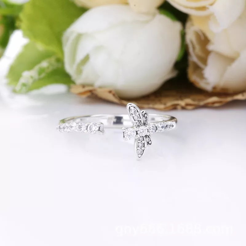(bild till) Pandora Ring Mousserande Dragonfly - 198806C01 - View 3