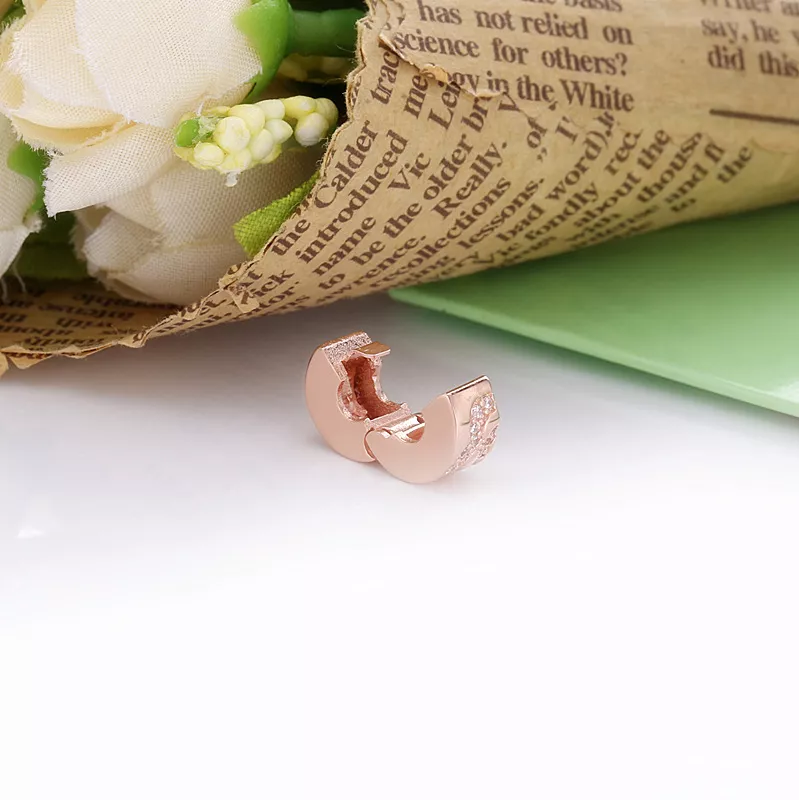 (bild till) Pandora Klämstopp Rosa Fläkt 14 Karat Roséguld - 788153C01 - View 5