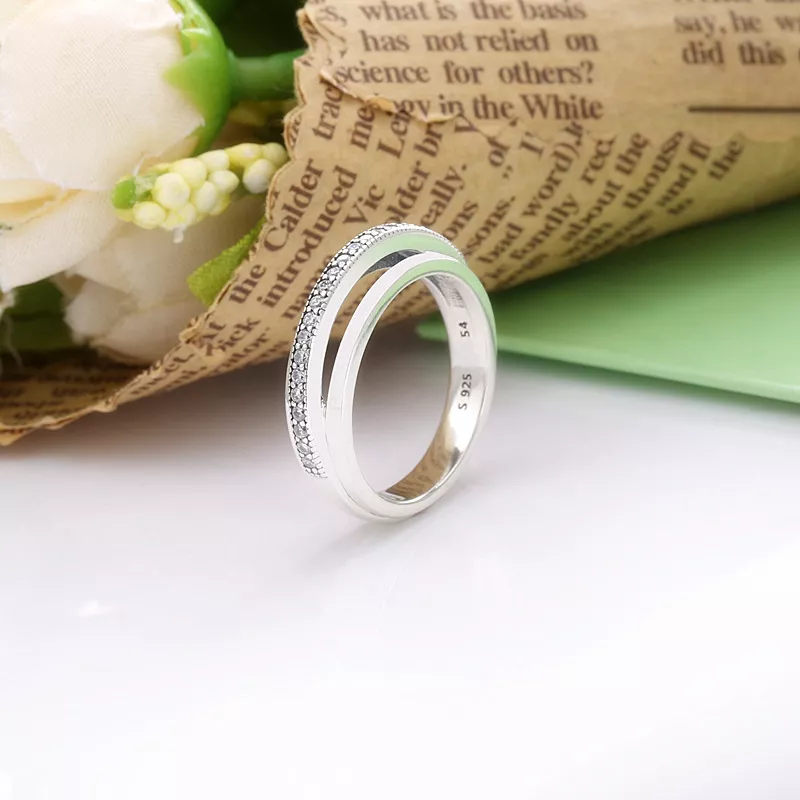 (bild till) Trippel Pavé Ring - 199040C01 - View 2