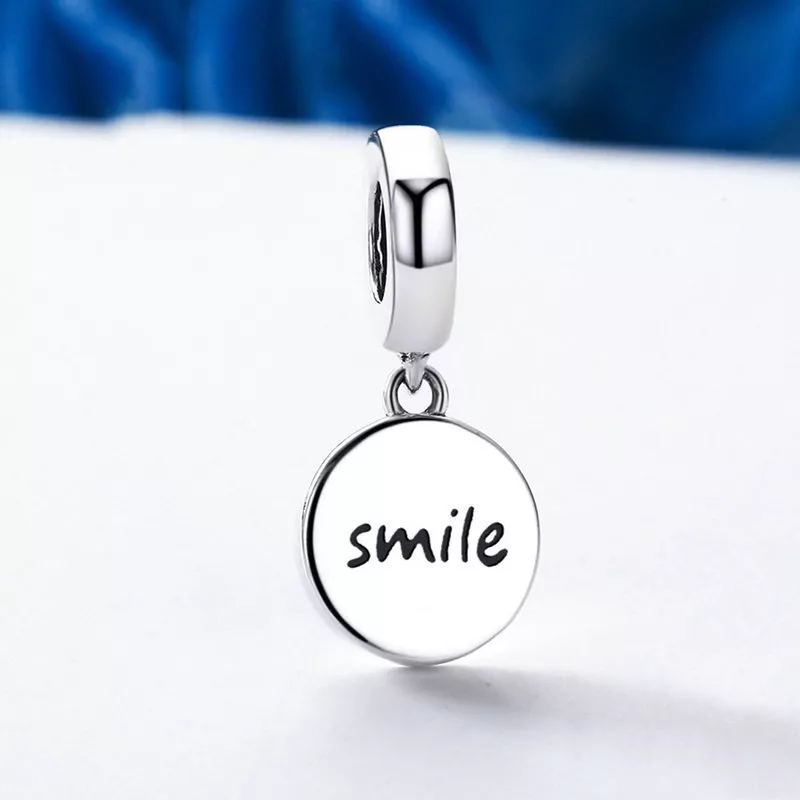 (bild till) Pandora Stil Hängberlock Tvåfärgat Smiley Ansikte - Scc258 - View 2