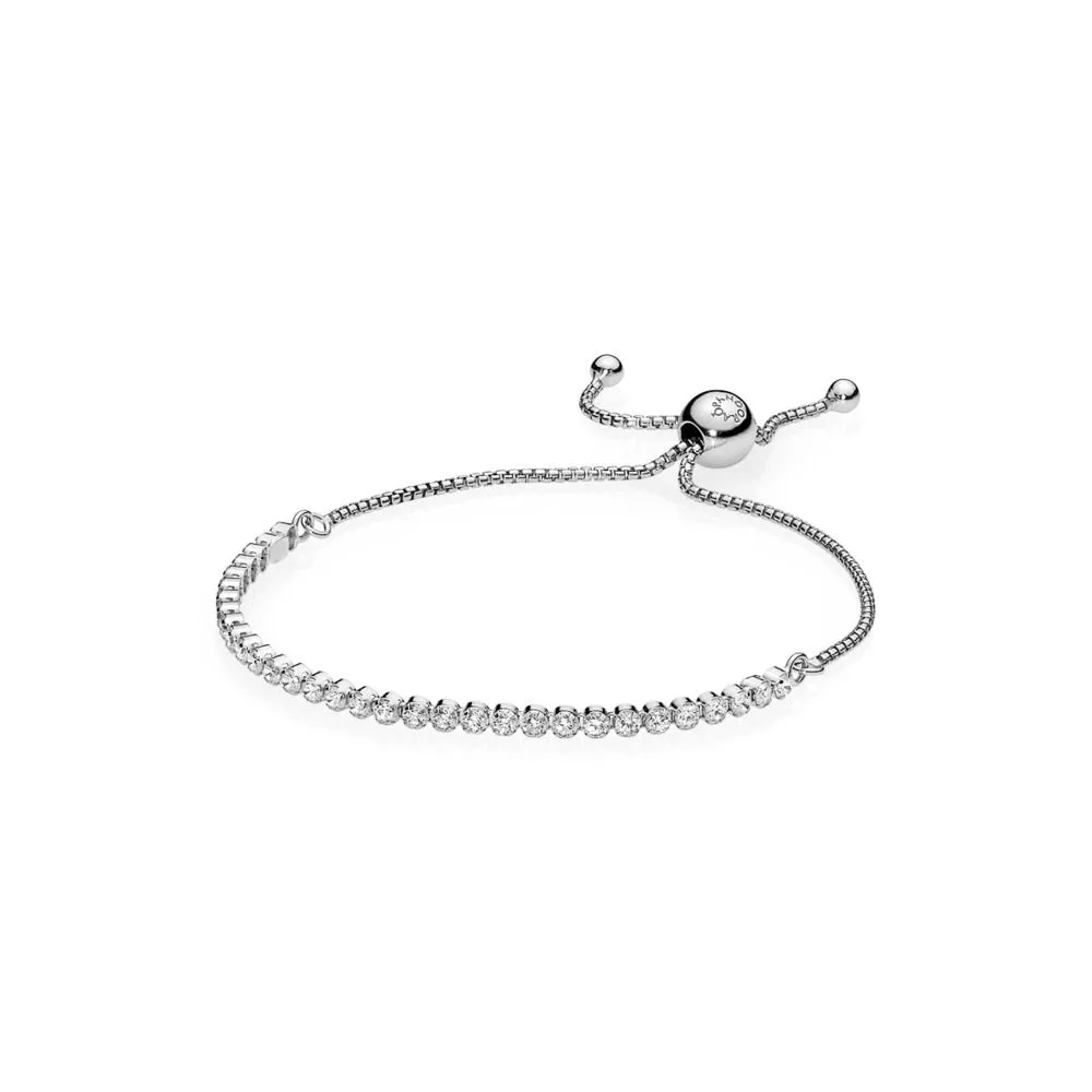 pandora sparkling slider tennis armband 590524cz