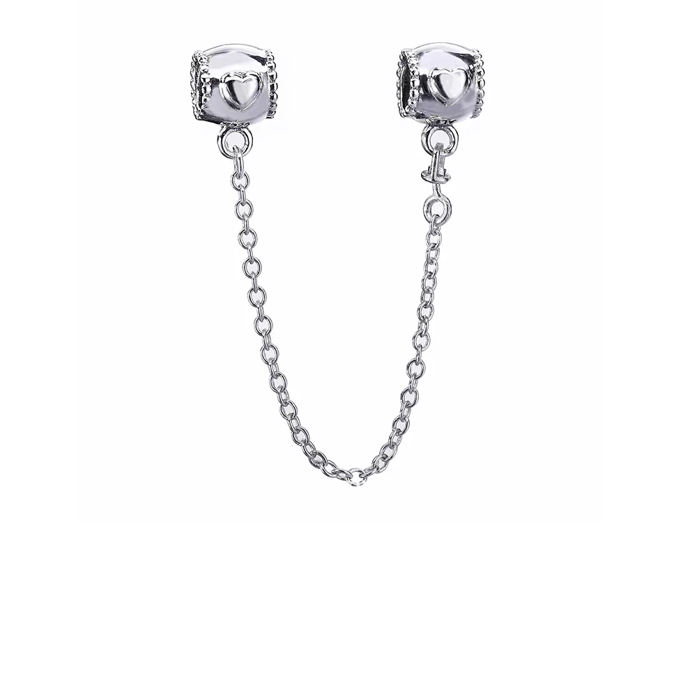 pandora embossed heart säkerhetskedja 796457cz