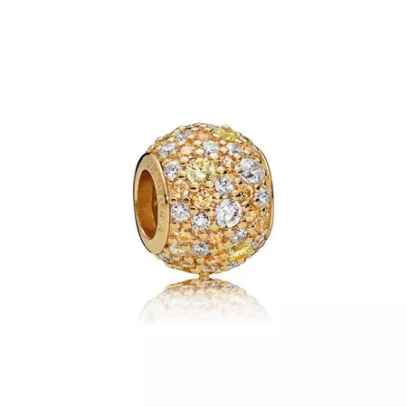 pandora golden mix pavé ball berlock 767052csy