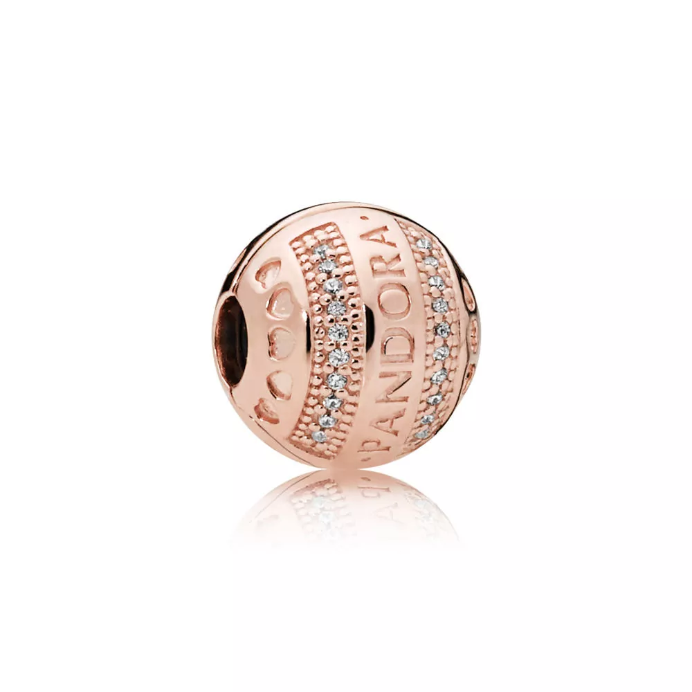 pandora logo hearts clip berlock 787433cz