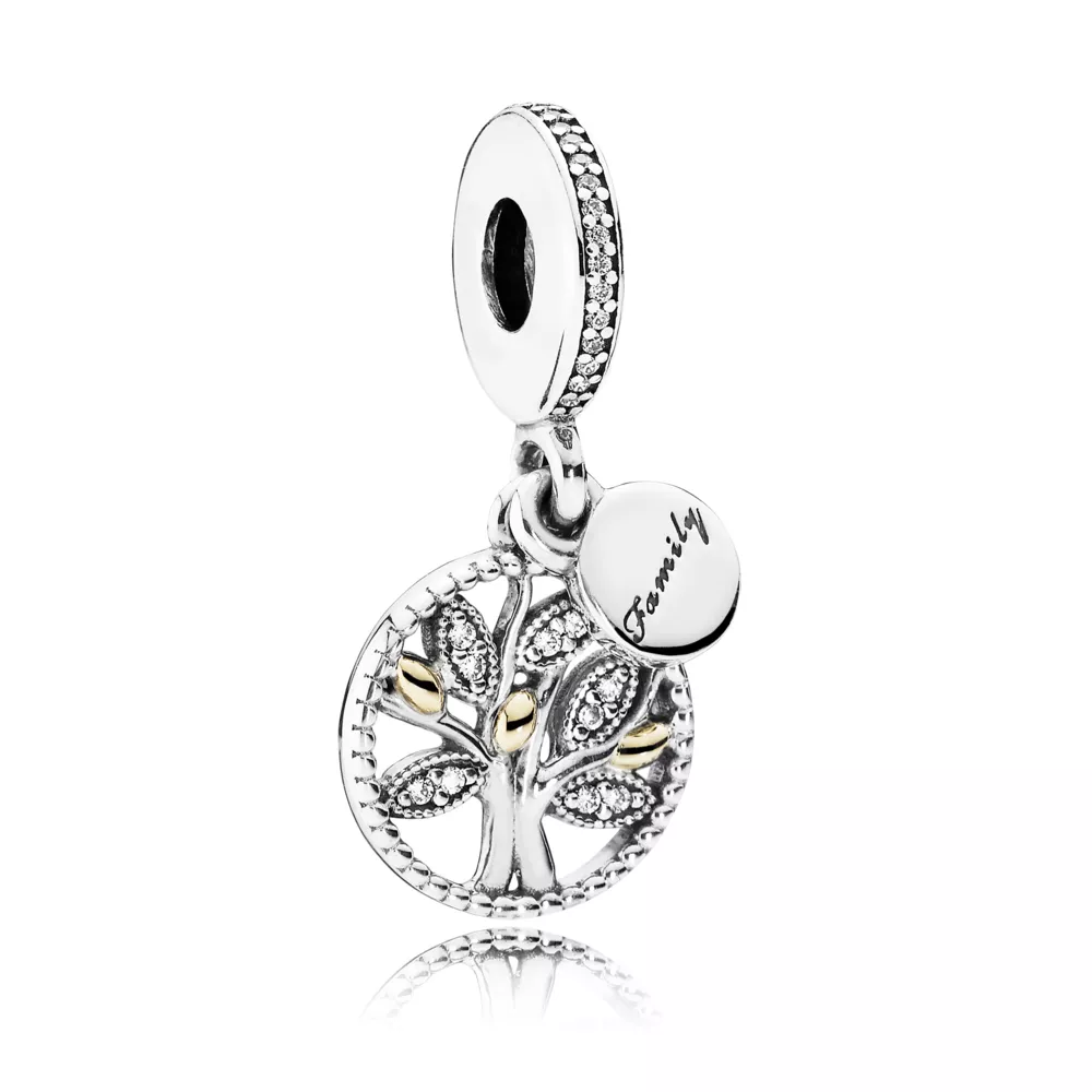 pandora sparkling family tree hängberlock 791728cz