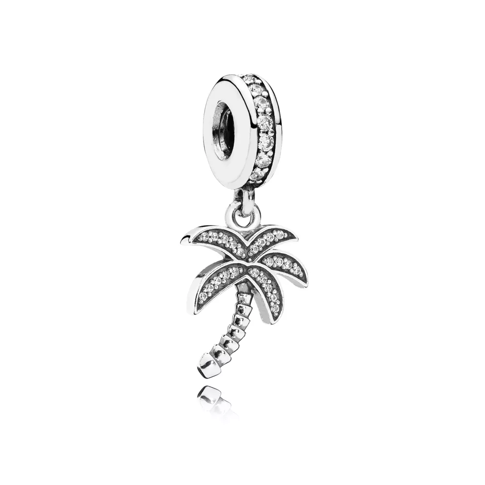 pandora sparkling palm tree hängberlock 791540cz