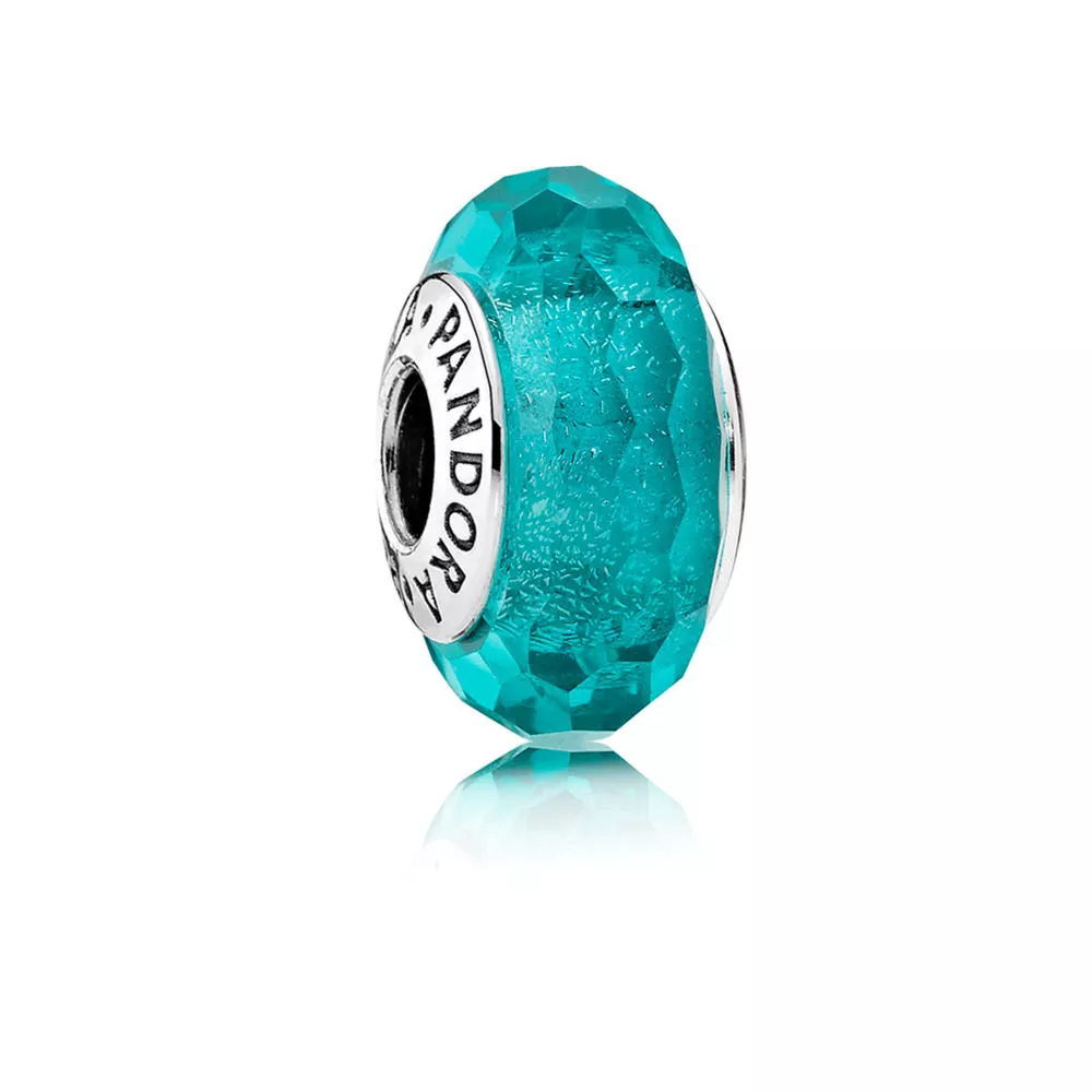pandora teal shimmer glass berlock 791655