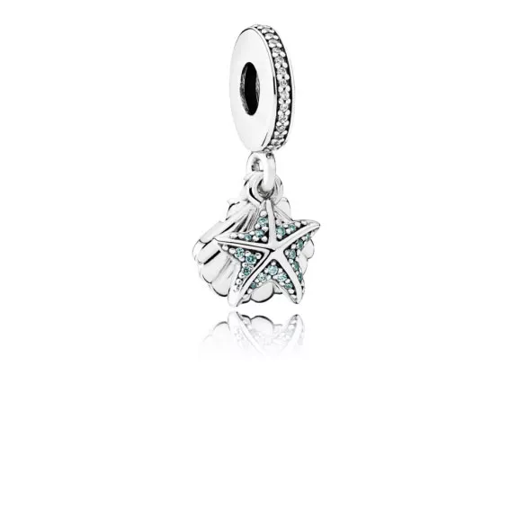 pandora tropical starfish & sea shell hängberlock 792076czf