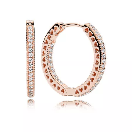 hearts of pandora hoops örhängen 286318cz