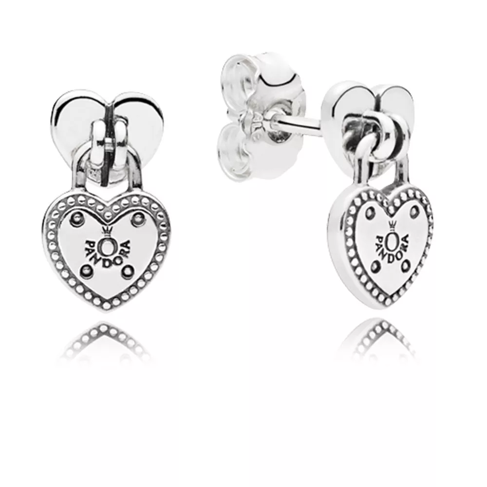 pandora love locks stiftörhängen 296575