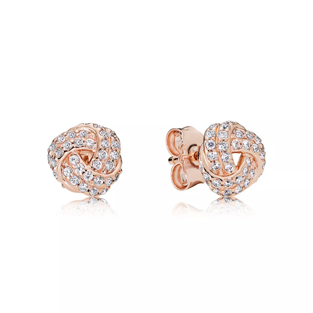 pandora sparkling love knot stiftörhängen 280696cz