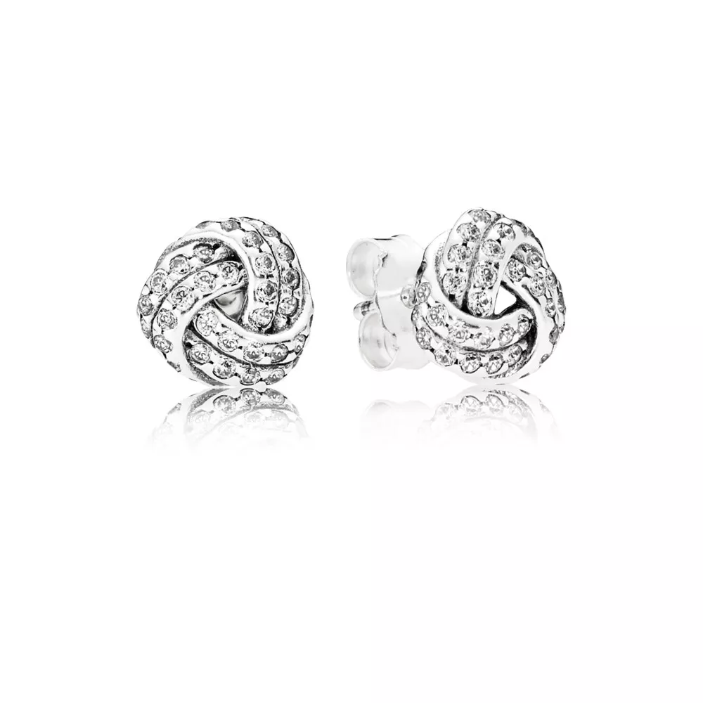pandora sparkling love knots stiftörhängen 290696cz