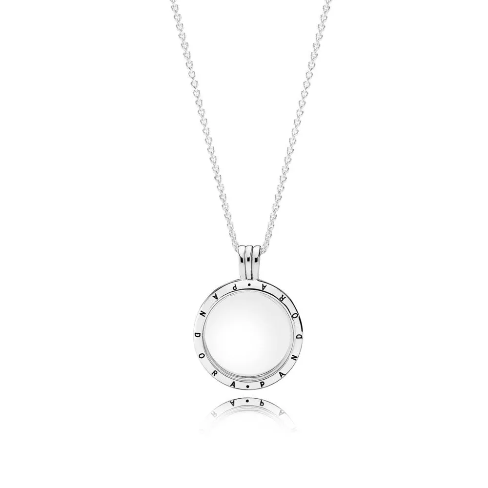 pandora floating lockets logo halsband 590529