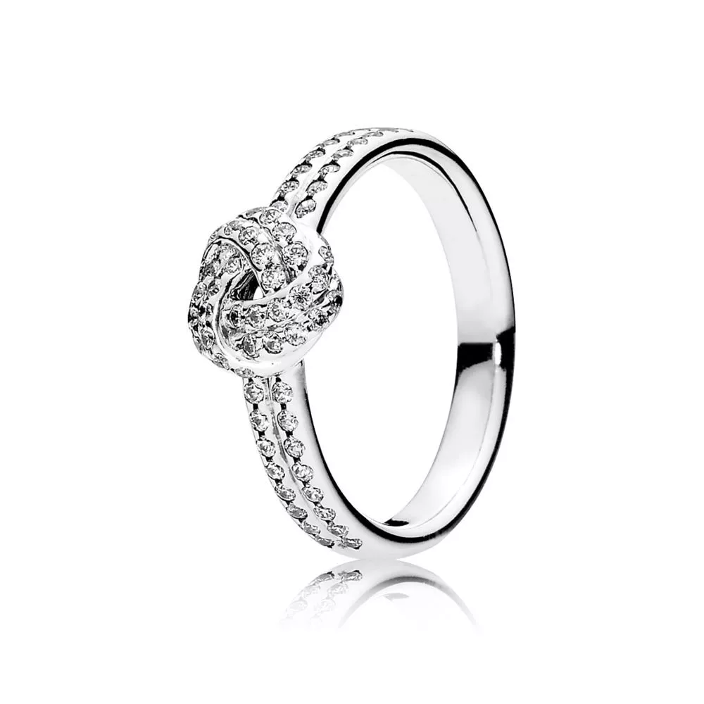 pandora sparkling love knot ring 190997cz
