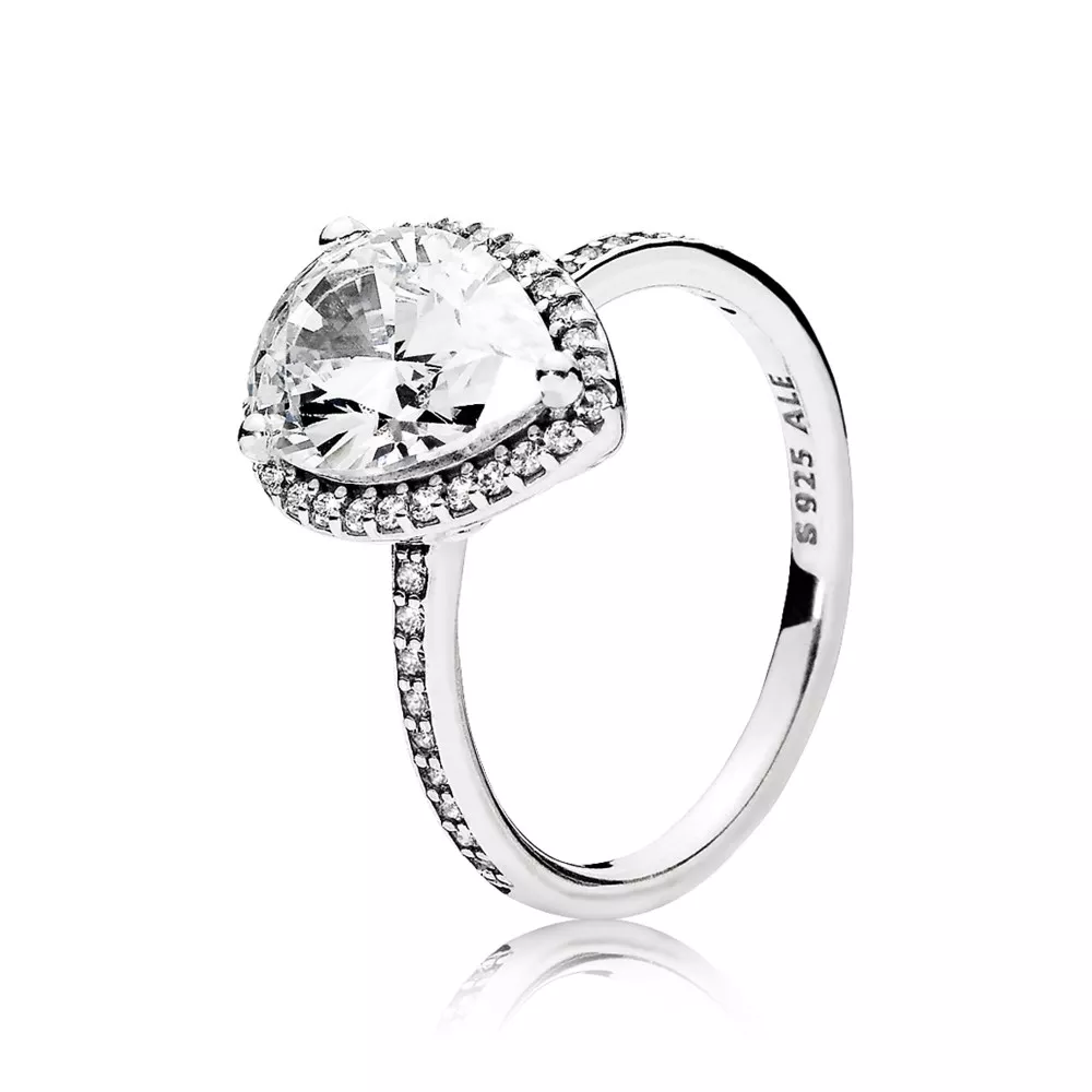 pandora sparkling teardrop ring 196251cz